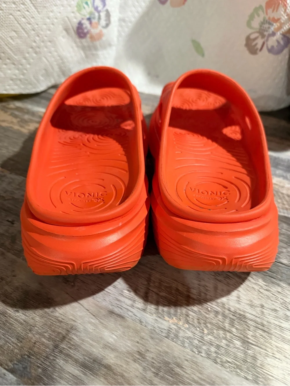 Unisex Vionic Orange Slip-On Clog Sandals